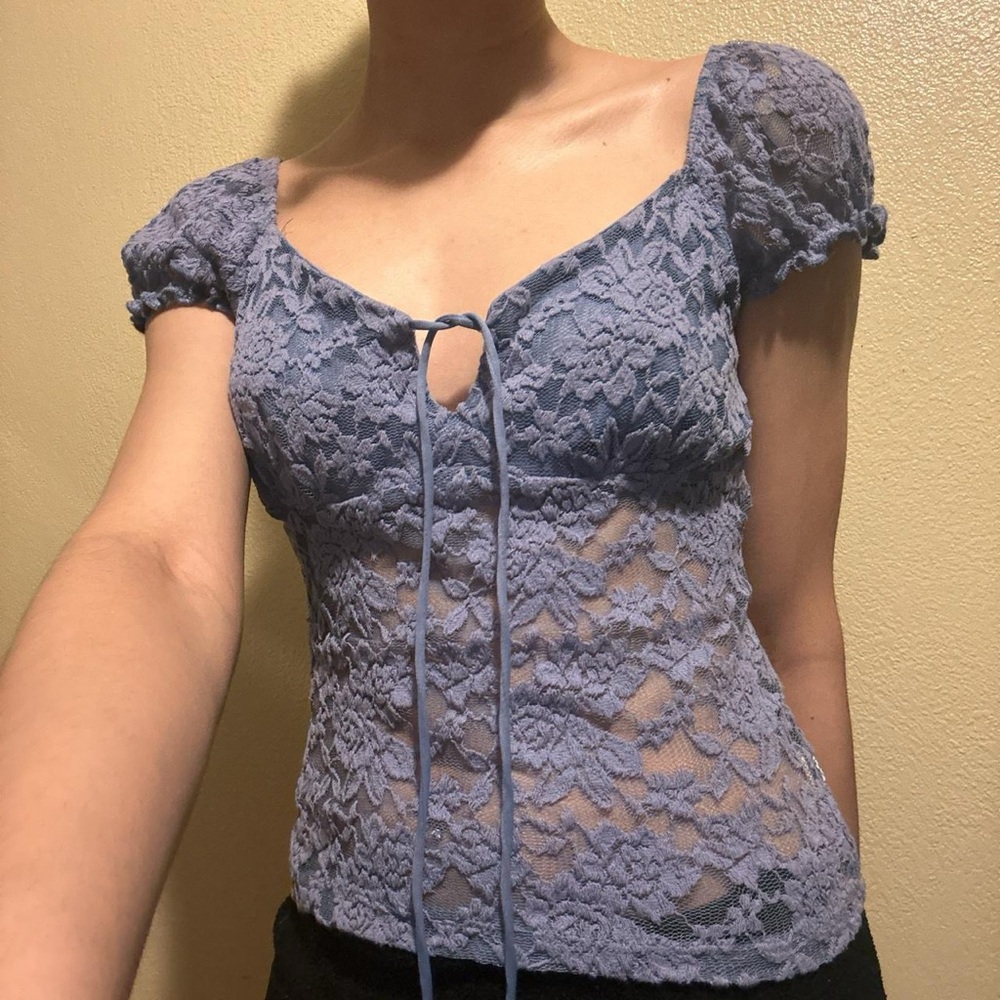 Mesh Floral Top